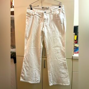Gap Ultra Low Rise Jeans Women's 12 White Bootcut Casual Denim Pants